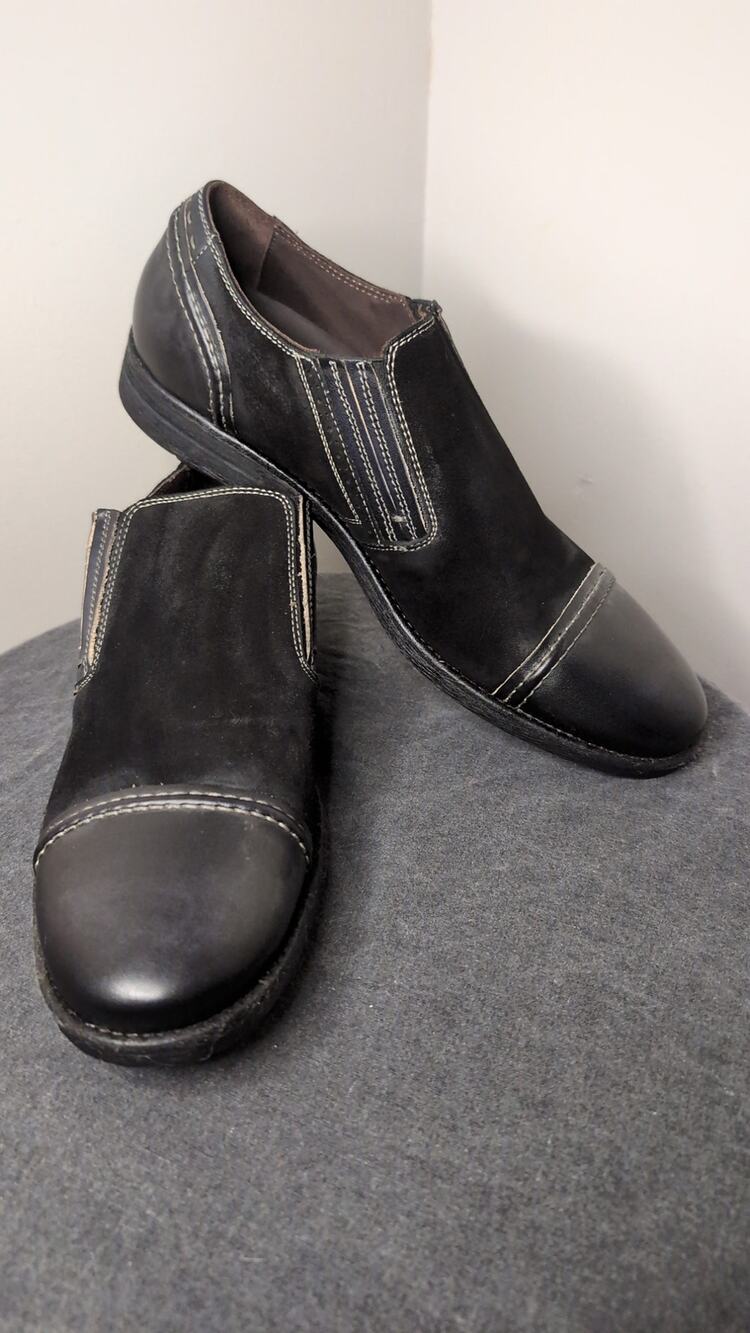 Bacco Bucci Mens Black Leather Comfort Slip On Loafers Size 11.5 Italy